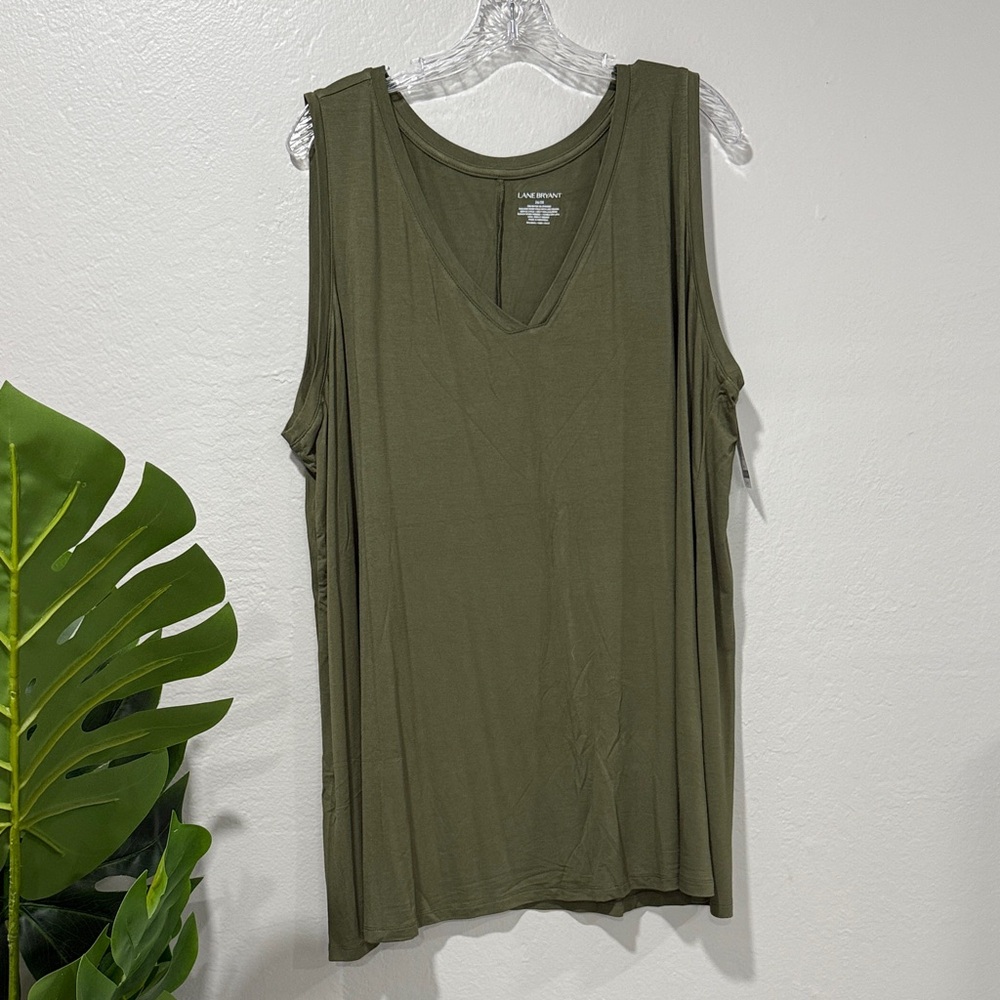 NWT Lane Bryant Khaki Green Tank Top plus size 26/28